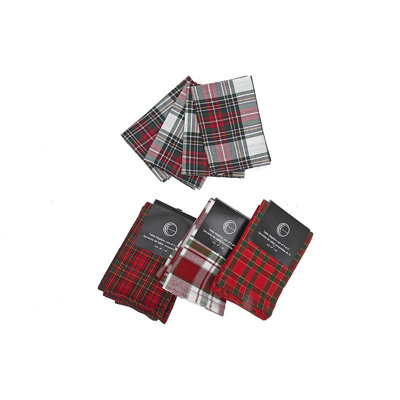 Serviettes de table 4 pièces en coton avec lurex Asstd (18 po x 18 po)