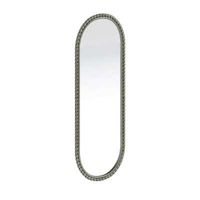 Iron Art Oval Retro Mirror, Antique Effect,Wall Hanging,Suitable For Living Room,Bedroom, Entrance