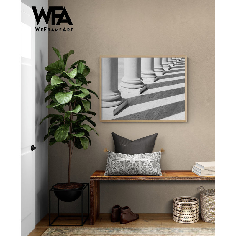 Photographie de colonnes grecques, photo de colonnes architecturales, impression d'affiches de bureau de la colonne romaine, art mural de grande entrée