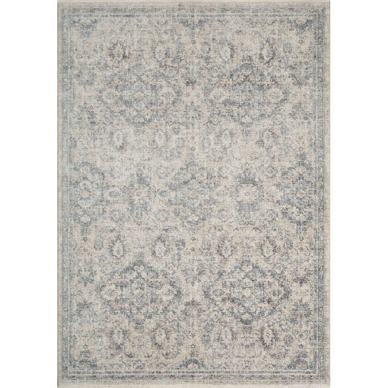 Amber Lewis x Loloi Zuma Pebble / Stone Area Rug, Rectangle 5'3" x 7'9"