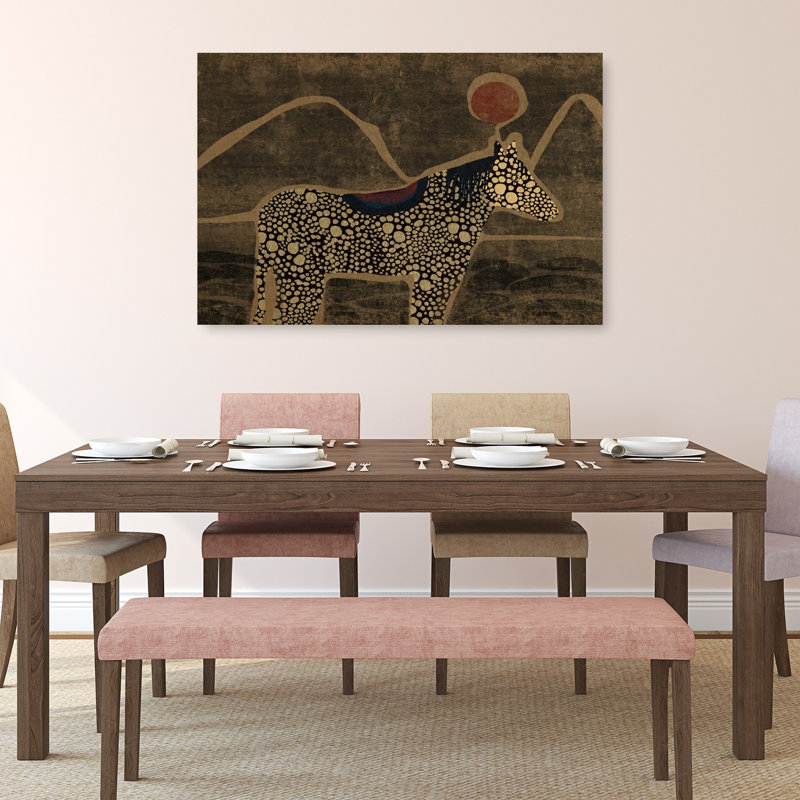 Reproduction d'art mural cheval rouge, 32" H x 48" W
