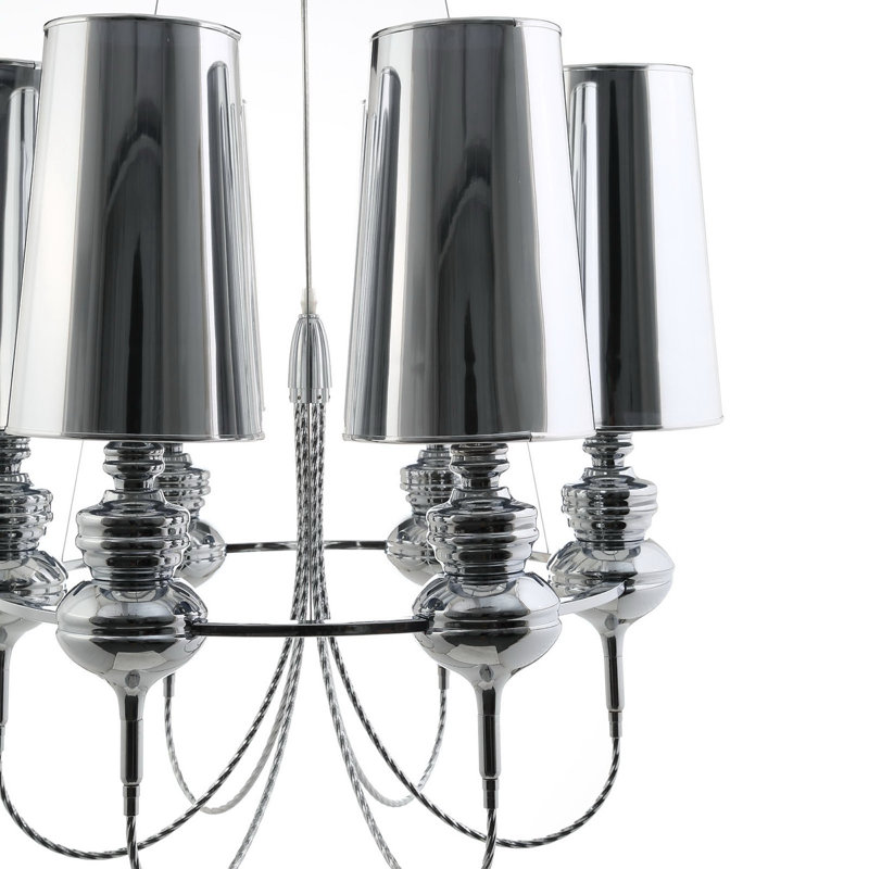 Lustre tapisserie en acier inoxydable argenté