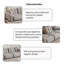 Canapé en chenille 125,98 po gris avec dossier réglable-1436097391