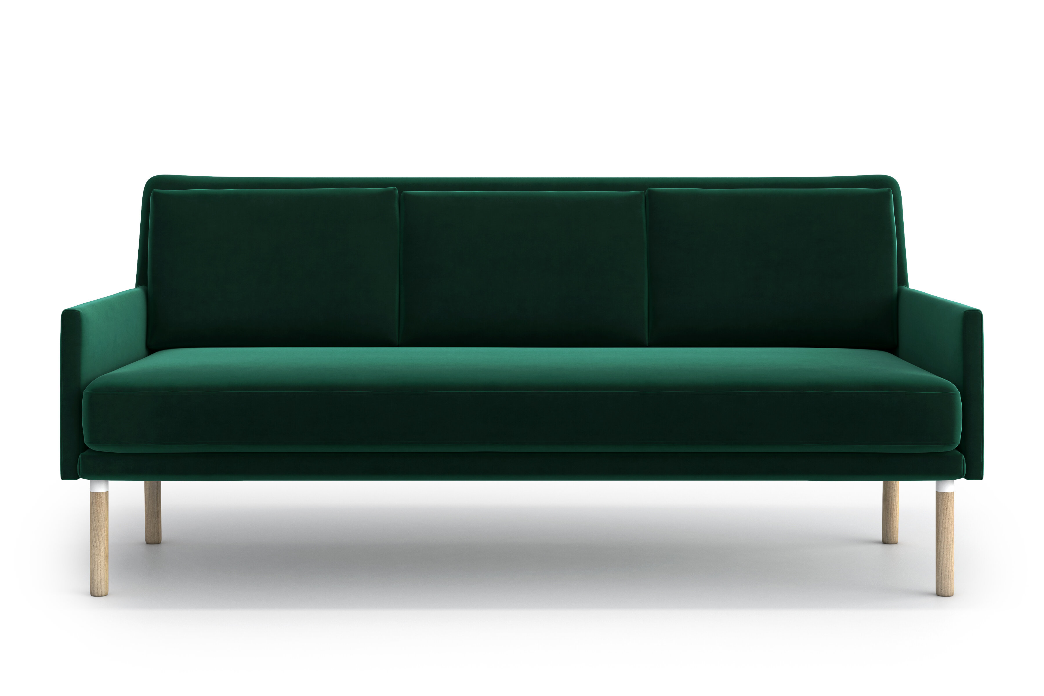 Green deals suede sofa