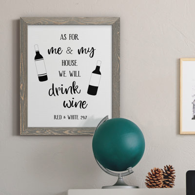 «Drink Wine», art textuel sur toile