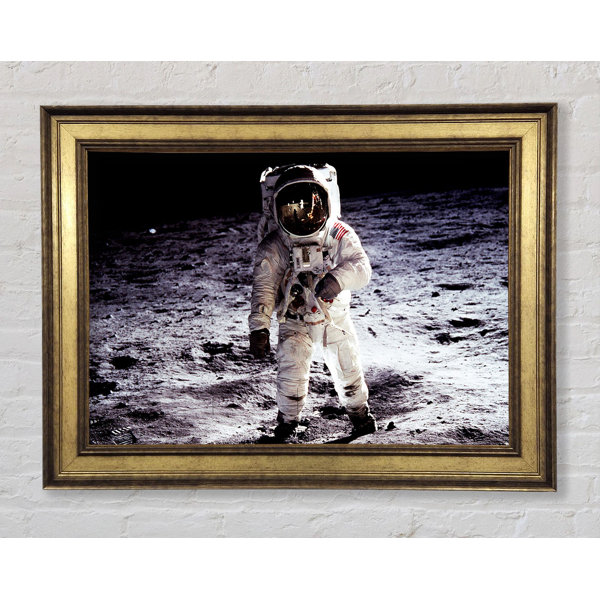 Bright Star Spaceman On The Moon - Single Picture Frame Print | Wayfair ...