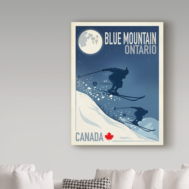 «Blue Mountain 1» par Croswell, impression sur toile tendue, H 24 po x l 18 po