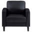 Fauteuil d'appoint noir avec accoudoirs rembourrés-504525893