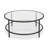 Gibbs Sivil 36" Wide Round Coffee Table with Glass Top in Blackened Bronze-1958594351