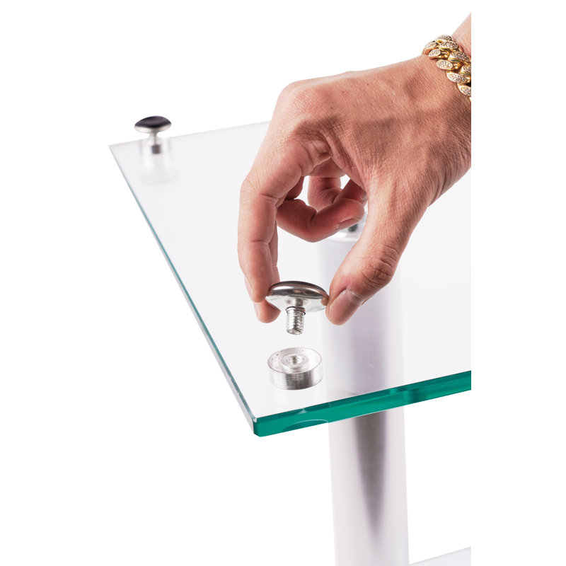 Glass Top C Table End Table