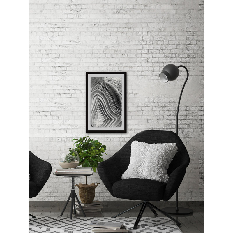 « kola gorge », peinture sur toile encadrée, H 36 po x l 24 po x P 1,5 po, Cadre noir, gris