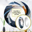 «Geometric Spiral II - Abstract Spirals», miroir mural rond bleu-99619109