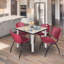 Plateau de table Kee Square, 4 chaises empilables-1810362140-1810362210-1843066370
