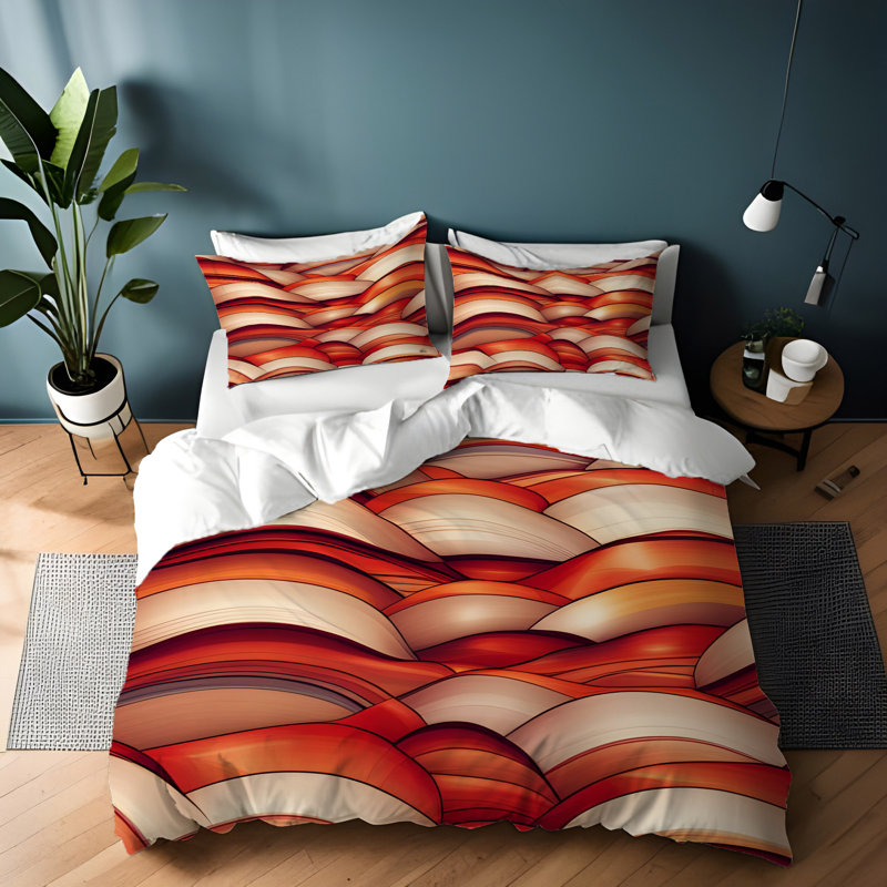 Abstract Duvet Cover, King Duvet Cover + 2 King Shams