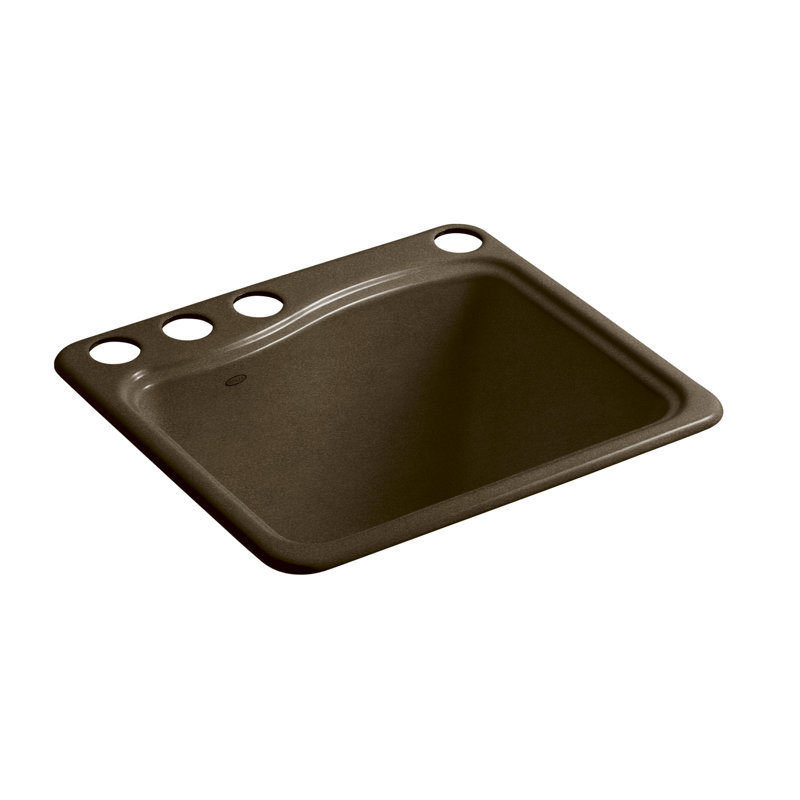 Évier de cuisine encastrable L 25 po x l 22 po River Falls ™, Noir et brun clair