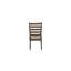 2 pièces 2 pièces chaises à dossier échelle gris rustique avec housse rembourrée