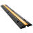 Cable Protector Ramp 40" L x 6" W x 1.2" H with 1 Channel, Rubber, 4-Pack Cable Cover Ramp, Black/Yellow, 22046 lbs Load Capacity Slip-Proof Surface