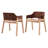 Montara Mid-Century Modern Upholstered Dining Armchairs with Rubberwood Frame-747143850