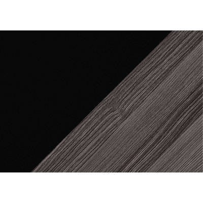 Meuble télé contemporain, support télé de 42 pouces avec étagères - Noir et gris, meuble multimédia élégant et décoratif au design attrayant.