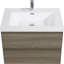 Meuble-lavabo contemporain avec lavabo en résine, armoire de rangement murale moderne avec tiroirs à fermeture en douceur-172939399