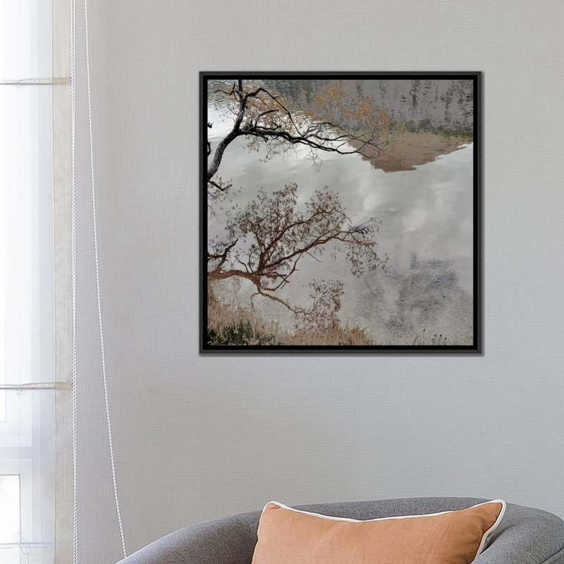 « chaud-après-midi ii », impression sur toile, H 18 po x l 18 po x P 1,5 po, Toile avec cadre noir, Pas de tapis