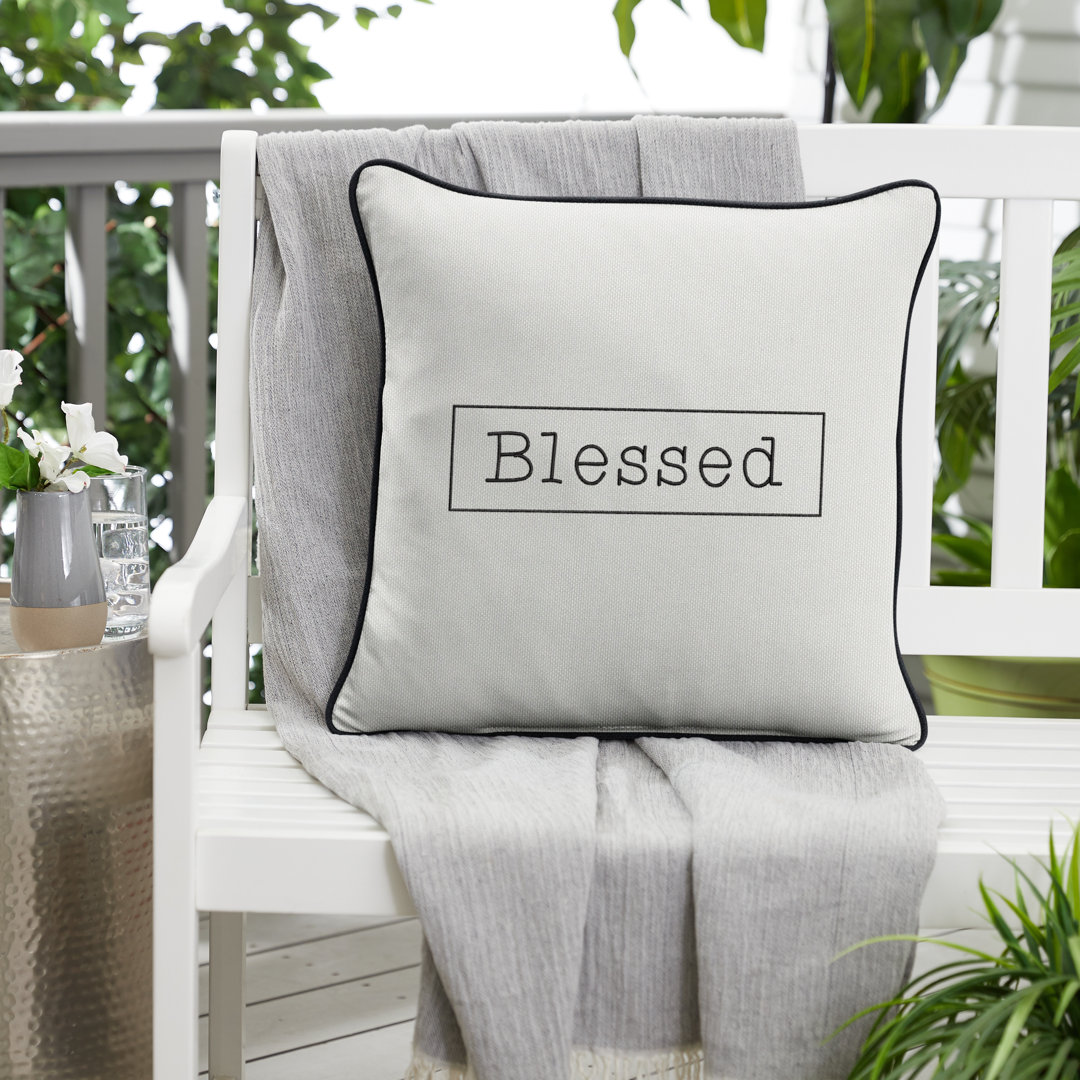  Blessed Outdoor Square Pillow Cover & Insert Mozaic Company