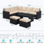 Ensemble de meubles de patio 6 pièces avec table basse et table basse-88961854-88961852