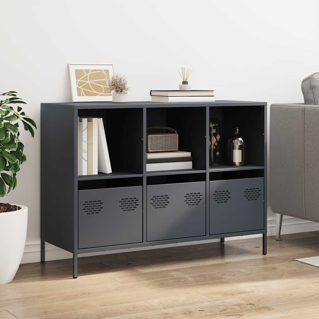 Vidaxl Sideboard Senfgelb 101,5X39x73,5 Cm Kaltgewalzter Stahl