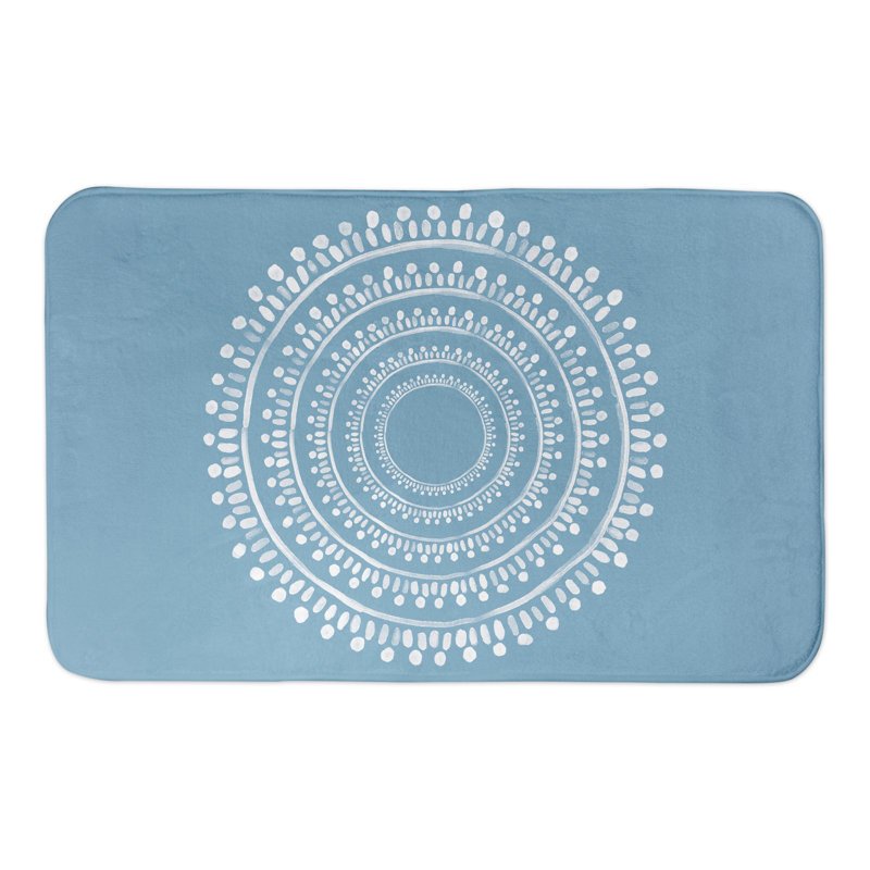 Tapis de bain Ayise, Bleu
