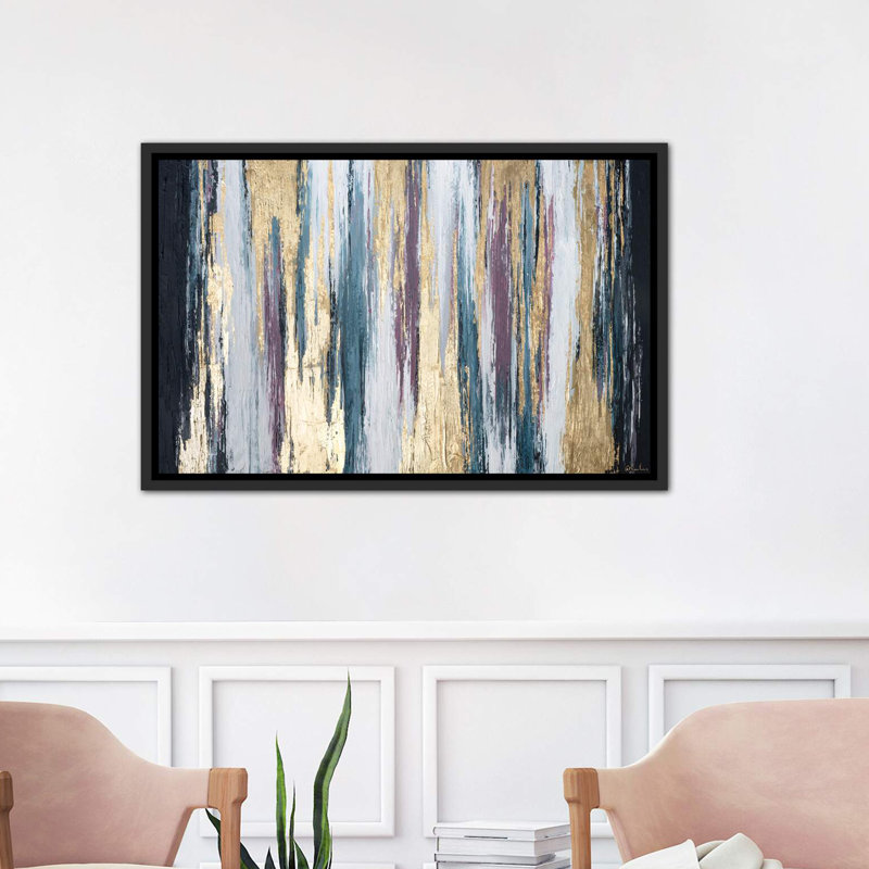 « walk of fierté » par nikki chauhan-print, H 18 po x l 26 po x P 1,5 po, Toile avec cadre noir patiné