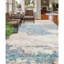 Tapis ivoire / bleu / beige / gris de haute qualité noué à la main-83605429