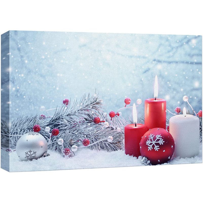 Christmas Holiday Celebration " IDEA4WALL Canvas Wall Art Merry Christmas Pictures Home Wall Decorations For Bedroom Living Room Paintings Canvas Prints Framed "