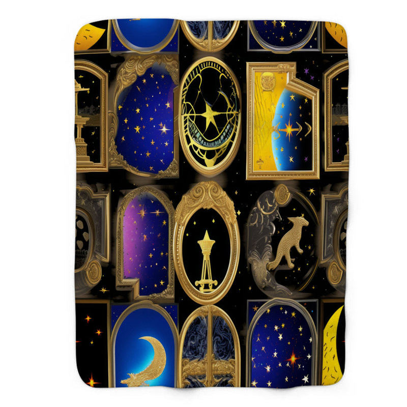 Mystic Moon - couverture de qualité supérieure 1 pièce, Grand lit