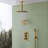 Dual Showerheads Digital Shower System, 12" Ceiling Mount Rainfall Shower Faucet with Handheld Shower-89015408