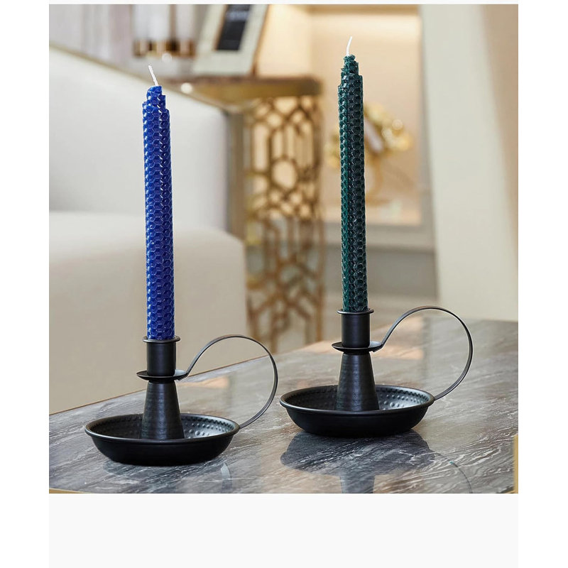 Retro Iron Taper Candle Holder