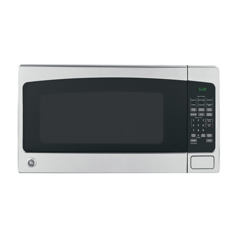 GE 2.0 Cu. Ft. Capacity Countertop Microwave Oven, Stainless Steel/Black