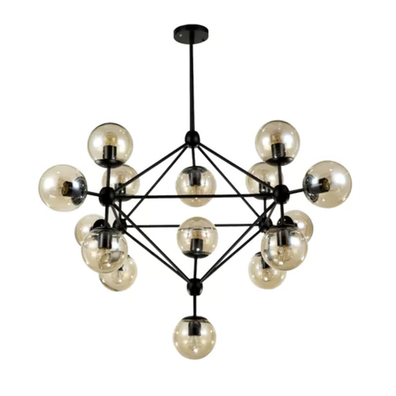 Lustre linéaire moderne Spoutnik à 15 lumières Veney