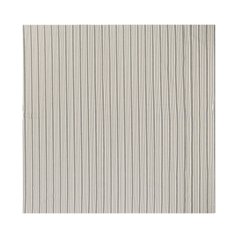 Nappe 63 po x 63 po French Strip, Noir/crème