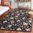 Chelsea Hand Tufted Wool/Cotton Floral Rug in Red/Black-2056293117
