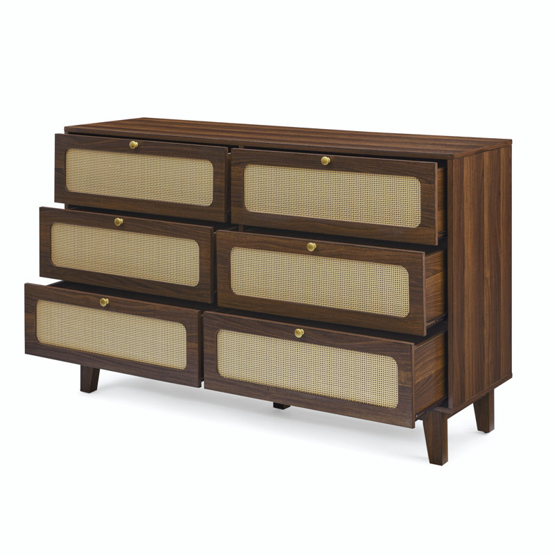 Commode à tiroirs, Noyer naturel