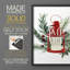«Christmas Holiday», art encadré en bois massif CECXXXVI