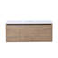 Meuble-lavabo mural simple 47 po avec plateau en résine Lillah-67237028
