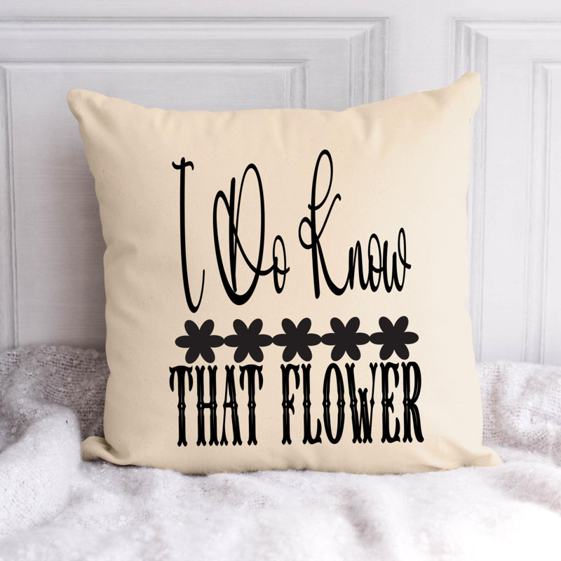 Citation amusante «Garden Lover» 943 - Coussin décoratif inclus, H 16 po x l 16 po