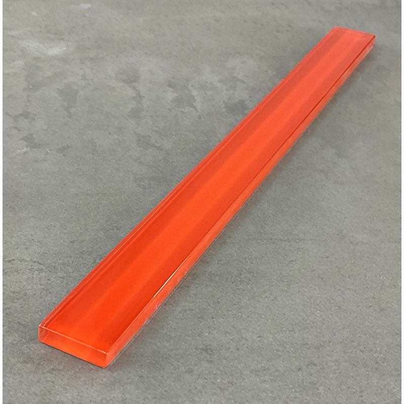 Carreau de verre 11,75 po x 1 po, Orange