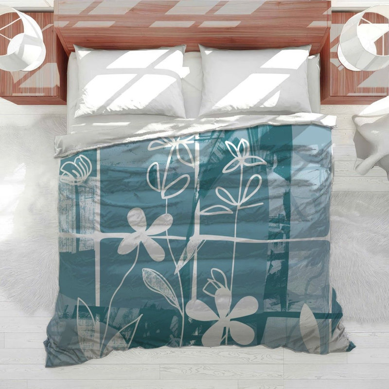 Botanical Illustration Cool Bedding, Twin Comforter