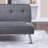 Tufted Upholstered Adjustable Sofa With USB
