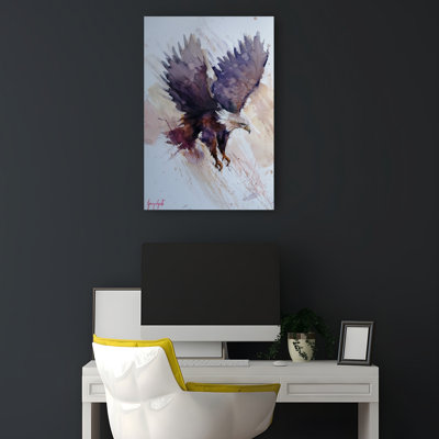 Dynamic Eagle Flight Abstract Contemporary Bird Eagle Nature Wildlife Wall Art Print