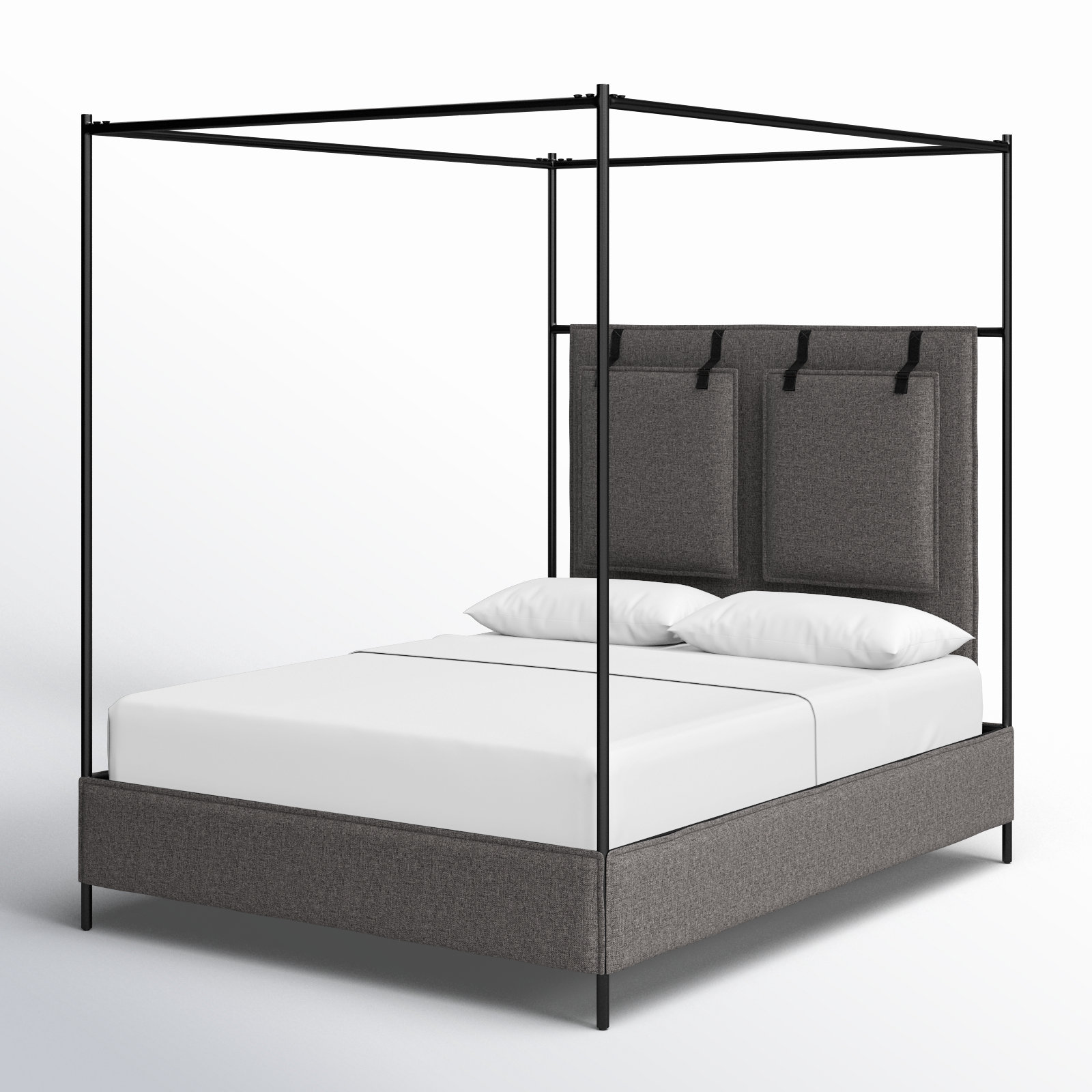 Waverley Canopy Bed, Queen, Gray