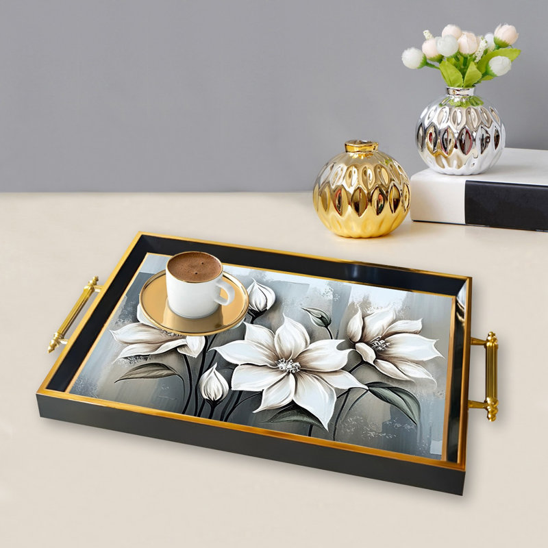 Élégant plateau en verre de 19,7 po x 11,4 po x 1,4 po | Fabrication 100% verre durable | Facile à nettoyer avec un chiffon humide | Idéal pour le service, la présentation décorative et l'organisation | Ajout élégant à la décoration intérieure
