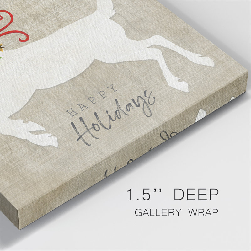 Toile tendue avec châssis Flying Reindeer II-Premium - prête à être accrochée